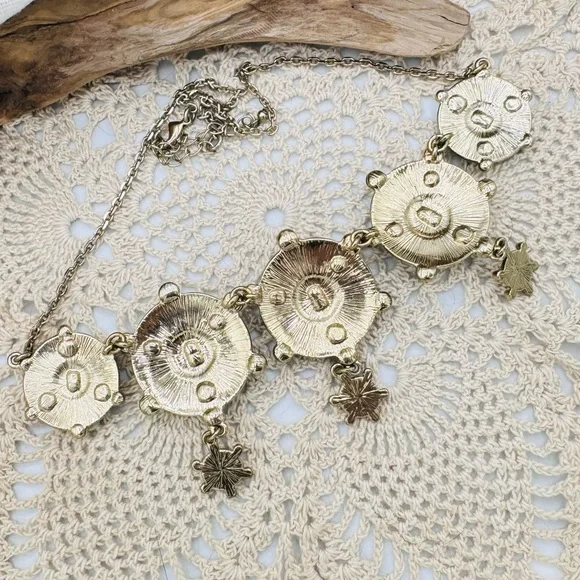 Fashion Turquoise Beaded Necklace with Crystals - Picture 6 of 6